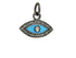 Pave Diamond Enamel Evil Eye Charm, (DCH-144)